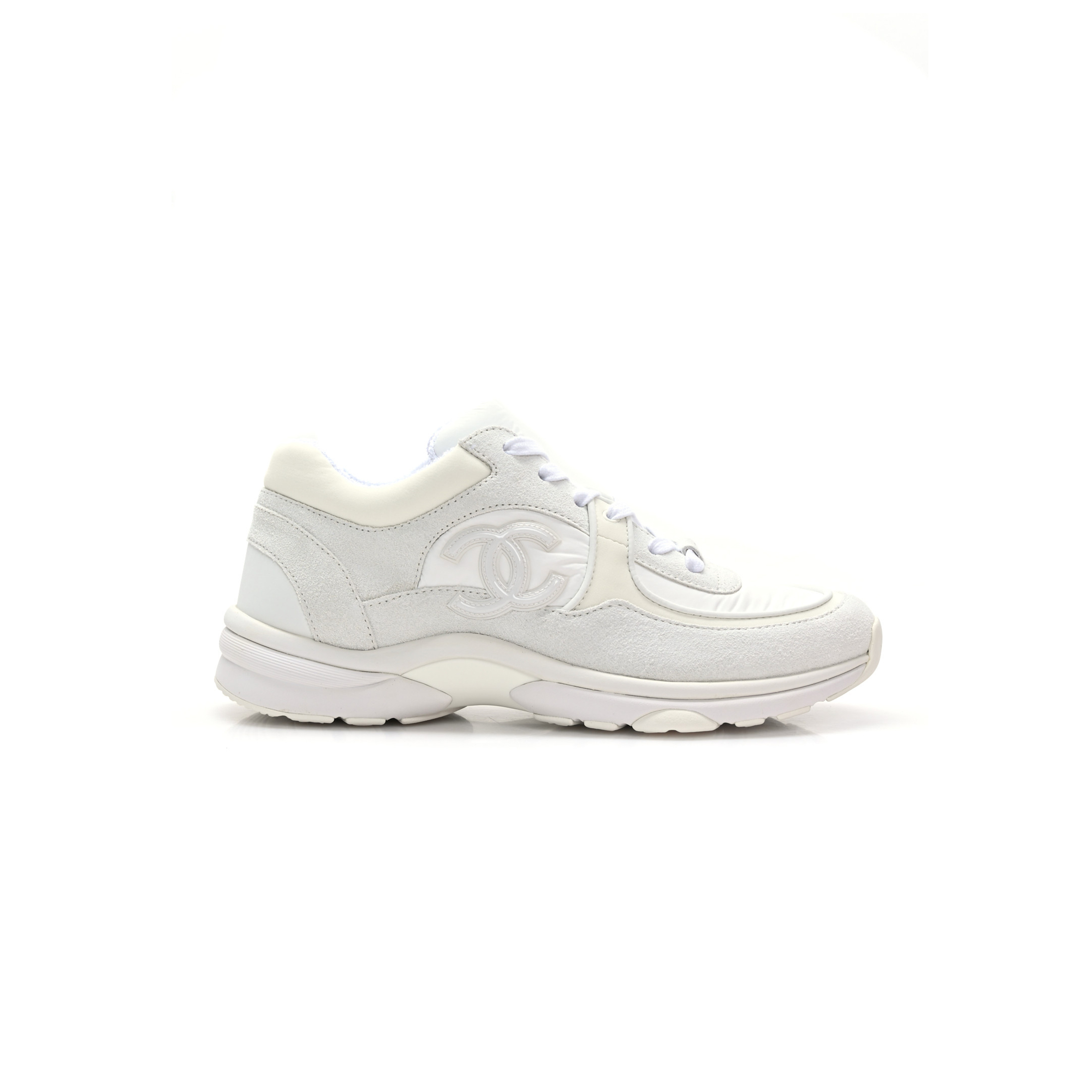 Ch*el suede calfskin fabric cc sneakers 1245759